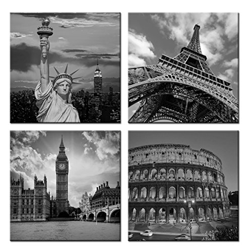 Home-Art-Contemporary-Art-Famous-Buildings-Giclee-Canvas-Prints-Framed-Canvas-Wall-Art-for-Home-Decor-Perfect-