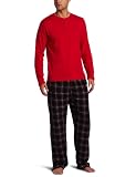 Intimo Mens Sleepwear Microfleece Pant And Knit Top Set, Red, Small 51UvsGmY6NL. SL160 Intimo Mens Sleepwear Microfleece Pant And Knit Top Set, Red, Small
