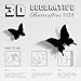 Gefii Mariposa Appear in Gossip Girl 12pcs/Pack 3D Decorative Butterflies Removable Wall Art Stickers Wedding Decor (Black)