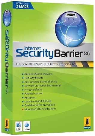 Intego Internet Security X6 Barrier 2 User 1 Year