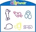 Silly Bandz Shaped Rubber Bands Bracelets 6Pack Justin Bieber