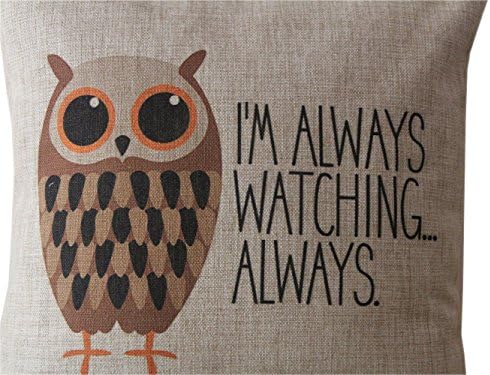 Cartoon Animal Style Colorful Owl Pattern Throw Pillow Case Decor Cushion