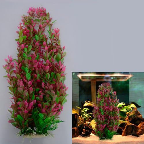 New Rhodo Green Plastic Water Plant for Aquarium Fish Tank Ornament Decoration set43