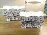 Shabby Chic Pair of Planters / Plant Pots