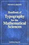Handbook of Typography for Mathematical Sciences