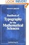 Handbook of Typography for Mathematical Sciences