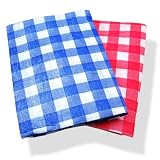Vinyl Picnic Tablecloths -2 Pack - Colors Vary