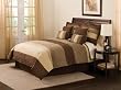 Peyton Place Chocolate Queen Comforter Set with 4 Bonus Pieces