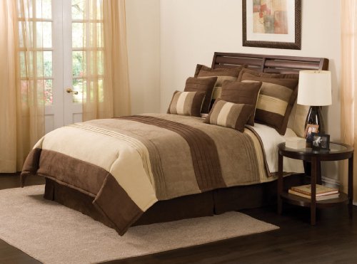 Peyton Place Chocolate King Comforter Set with 4 Bonus Pieces Peyton Place Chocolate King Comforter Set with 4 Bonus Pieces