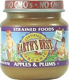Earth's Best 2nd Apples & Plums, 4 Ounce  Jars (Pack of 24)