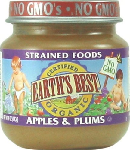 Earth's Best 2nd Apples & Plums, 4 Ounce Jars (Pack of 24) by Earth's Best