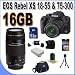 Canon EOS Rebel XS 10.1MP Digital SLR Camera with EF-S 18-55mm f/3.5-5.6 II Lens & Canon 75-300 USM Lens (2 LENS KIT) With 16GB Accessory Saver Kit