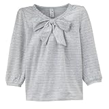 Toddler Girls' Cherokee Long-Sleeve Striped Top - Grey/Turquoise
