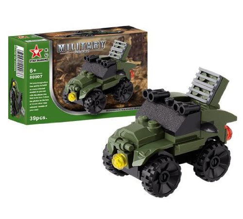 Assembled Building Blocks Military Radar Vehicle Baby Shape Color Recognition Toys