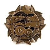 Steampunk Watch Gears Adjustable Ring in Antique Gold