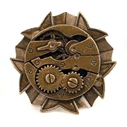 Steampunk Watch Gears Adjustable Ring in Antique Gold