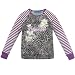 leopard stripe raglan tee