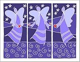 Angels in Blue (Holiday Boxed Cards - 100% Recycled Paper)