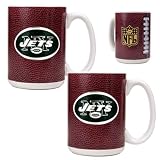 New York Jets NFL Ceramic Coffee Mug Set of 2