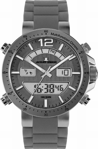 Jacques Lemans Unisex-Armbanduhr Milano Analog - Digital Silikon 1-1712U Preisvergleich