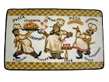 FAT french Italian CHEF Kitchen RUG Mat Buon Appettito Cook New