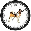 Akita Dog Wall Clock by WatchBuddy Timepieces (White Frame)