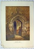 C1864 Colour Print Stratford Church Interior Door