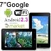iRulu&Acirc;&reg; Brand Knightpad 7 inch Android 2.3 Resistive Touchscreen Tablet PC Google 3G WiFi MID 4GB capactiy