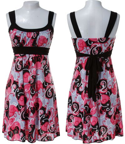 LA BELLE Empire Waist Babydoll Dress
