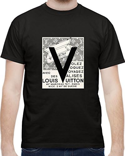 Fun Poster LV Men T Shirt Black Large