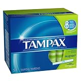 Tampax Flushable Cardboard Applicator, Super Absorbency Tampons, 54-count Boxes (Pack of 2)