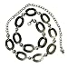 Silver Toned Wide Flat Ovals Chain Link Belt