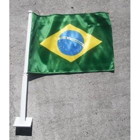 2010 SOUTH AFRICA WORLD CUP BRASIL BRAZIL SOCCER CAR FLAG BY RICO TAG EXPRESS