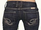 Frankie B. - Frankie B Downtown Icon Script Slim Bootcut Jean with Crystals in Jetsetter Silver