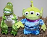 Disney Toy Story Rex Dinosaur and Alien 9" Plush Bean Bag Dolls Mint