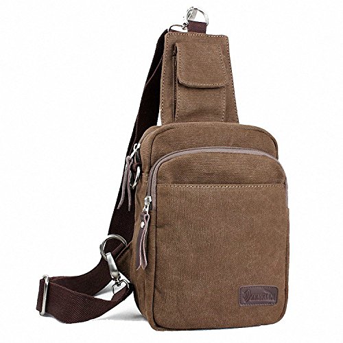 Zebella Men's Unbalance Chest Pack Multipurpose Backpack Crossbody Shoulder Bag