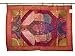 Ethnic Red India Moti Beaded Tapestry Wall Hanging 60x40