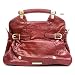 Red Madison Faux Croc Leather Satchel Bag Purse Handbag
