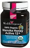 Wedderspoon Raw Organic Organic Manuka Honey Active 12+ (500g), 17.6-Ounce Jar