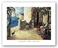 Perro y Bicicleta by Didier Lourenco 44"x35" Art Print Poster