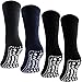 BRUBAKER 4 Pairs Slip Resistant Non Skid Soles Socks Sizes: US 4-14