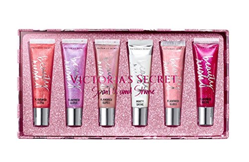 Victoria's Secret Beauty Rush Flavored Lip Gloss Set + Mini Coin Purse Cosmetic Bag