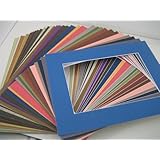 Golden State Art, Pack of 20 MIXED COLORS 11x14 Picture Mats Matting with White Core Bevel Cut for 8x10 Pictures