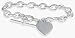 Ladies Sterling Silver Heart Tag Toggle Bracelet