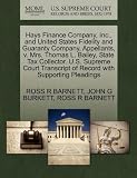 Hays Finance Company, Inc., and United States Fidelity and Guaranty Company, Appellants, v. Mrs. Thomas L. Bailey, State Tax Collector. U.S. Supreme ... of Record with Supporting Pleadings