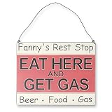 Eat Here Get Gas Americana Style Wall Sign