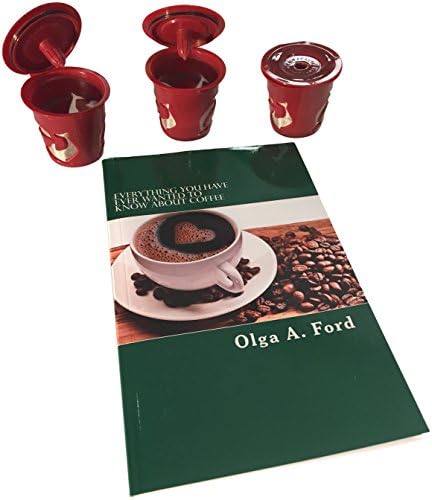 Simplproducts 3 Reusable K-cups (And Free Book on Coffee)- Clean Easy, Bpa-free Quality Coffe Cups Designed to Work with Keurig & Most Machines --Don't Buy Kcups Every Week, Enjoy Real Coffee Taste!
