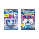 Rite-Lite Judaica Battery Operated Blinking Menora/Draydel Window Decoration