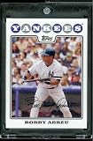 2008 Topps # 479 Bobby Abreu - New York Yankees - MLB Baseball Trading Card in a Protective Screw Down Display Case