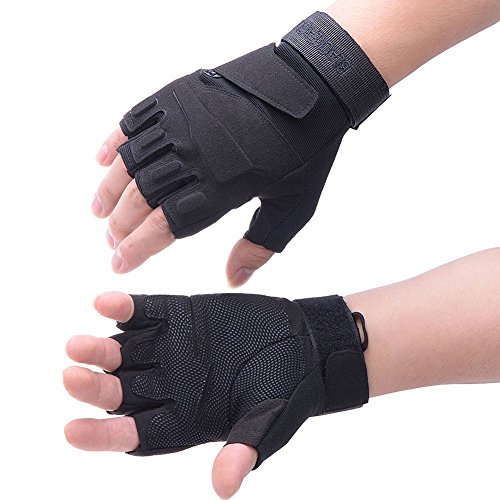 Black Tactical Mountain/Wall/Rock/Rope Sticky Climbing Gloves/MittsL